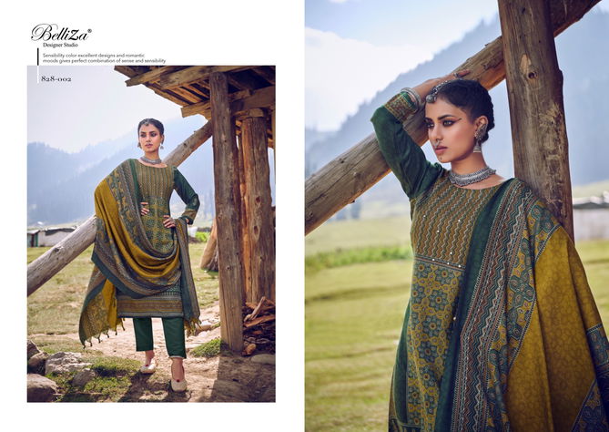 Belliza Saiba Winter Alpine Wool Pashmina Dress Material
